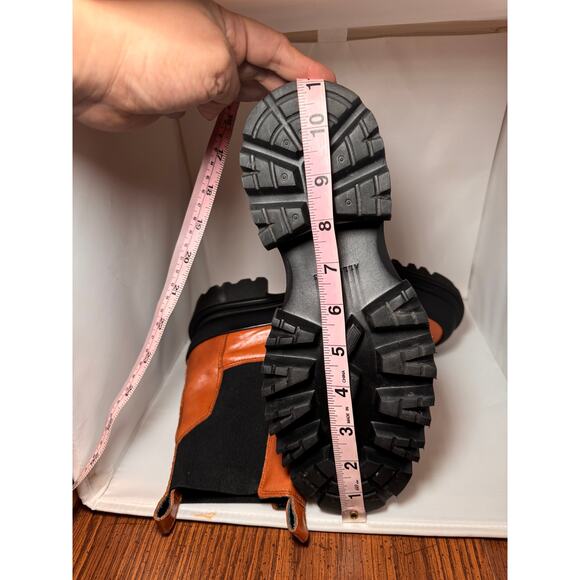 ALLSAINTS Harlee Tan Leather Chunky Chelsea Boots size 38 US 7 - Picture 7 of 8